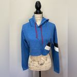 Phat Buddha Vandam Stripes Cropped Hoodie sz‎ Small Blue Photo 4