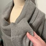 Michael Kors size 0X grey cowl neck fringe hem sweater Photo 3