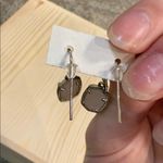 Kendra Scott Lee Drop Earrings Silver with Clear Drusy Photo 2