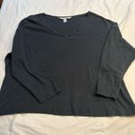 Cacique  Sexy Sensual Pajama Top Long Sleeve V Neck Black Women’s Size 18/20 Photo 3