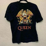 Queen shirt sz M Rock and Roll band 80s grunge Moto graphic tee concert music Black Size M Photo 0
