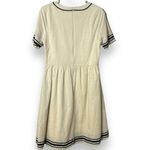 Piper & Scoot Womens sz XS White Striped Fit Flare Midi Dress Nautical Preppy Photo 4