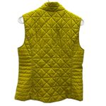 GH Bass and Co Quilted Vest Chartreuse Zip Front Fleece Collar Zip Pocket Medium Yellow Photo 8