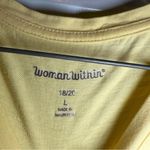 Woman Within  Yellow Scoop Neck Long Sleeve Tee 18/20 Photo 1