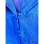 Adrianna Papell Vintage ‎ Lined Silk Cerulean Blue Blazer & Skirt Suit Size 10 Photo 2