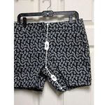 Loft 001-022 Women Size 6 Chino Shorts Mid Rise Black Pineapples Pockets Photo 2