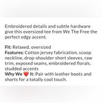 Free People  We the Free We The Free Harper Tee - MED Photo 4