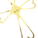 Vintage 14k Hearts Cross Pendant Charm Super Lightweight Photo 2
