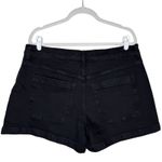 Madewell  High-Rise Comfort Stretch Denim Emmett Jean Shorts Size 33 Black New Photo 7
