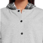 Derek Heart Baggy Varsity Boyfriend Jacket with Hood Size L Juniors Womens New Photo 1