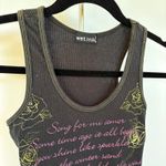Wet Seal Y2K Graphic Tank Top Racerback Fitted Grunge Indie Sleeze Small Photo 1