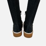 Free People  Thigh High Over The Knee Boots Womens 37/ US 6.5 Black Stretch OTK Photo 3