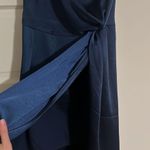 One Shoulder Midi Dress Blue Size M Photo 3