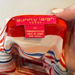 Sunny Leigh Sunny‎ Leigh Woman crossover sheer striped red white blue blouse size 3X Photo 9
