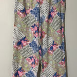Victoria's Secret ‎ M Pajama Pants Lightweight Patchwork Floral Print Drawstring Photo 0