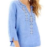 Lilly Pulitzer Amelia Island Tunic Bennet Blue Photo 0