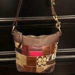 Coach Patchwork Madras Crossbody Shoulder Bag Adjustable Strap Vintage Duffle Photo 1