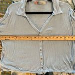 Free People  XS FP Beach Ribbed Cropped Oversized Top Photo 5