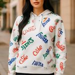 NWT COCA COLA / COKE FANTA SPRITE COKE FLAVOR ALL OVER PRINT SWEATSHIRT White Size L Photo 0