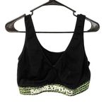 Savage x Fenty Plus Size 3X Green Banded Black Sports Bra Athletic Lounge Photo 0