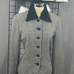 Doncaster Circa 1990 Vintage Herringbone Tailored jacket with faux Shearling cuff, collar Photo 0