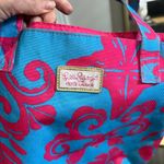 Lilly Pulitzer for Estee Lauder Beach Tote Bag Tropical Pink Blue 16” x 14” Photo 3