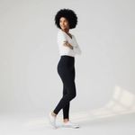 Loft Ann Taylor  Petites Extra Small Black Seamed Ponte Leggings Photo 2