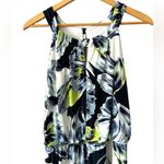 Chico's Maxi Blue Floral Watercolor Resort Keyhole Halter Dress Size 3 (XL) Photo 2