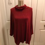 Bobeau  Deep Red Light Sweater Top with Batwing Sleeves Photo 0