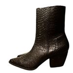 Matisse Caty Snake Pointed Toe Zippered Booties Womens Black 9.5(BROKEN ZIPPER) Photo 0