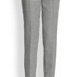 Michael Kors Black and White Houndstooth Jacquard Skinny Pants in size 6 Photo 0
