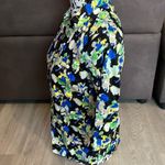 Dana Buchman  Colorful 3/4 Sleeve Button Down Shirt Size Medium Photo 2