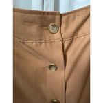 Vintage OOAK high waisted Brown wrap maxi skirt gold button closing large Photo 10