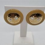 Vintage Yellow, Gold Tone, & Cream Earrings Yellow Photo 0