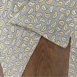 Anthropologie Anthro Vintage Paisley Print Oblong Angle Scarf Sage Green, Cream, Yellow 62" l Photo 4