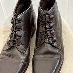 Sporto Women's Brown Leather Ankle Boots 6.5 M Victorian Granny Button Style Photo 2