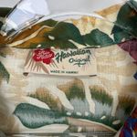 Hilo Hattie Hawaiian Sleeveless‎ Button Front Tropical Floral Print Top Size L Tan Size L Photo 3