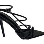 Cape Robbin Cape Ribbon Black Strappy Stiletto Heels(Size 8M) Photo 0