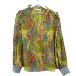 Love Shack Fancy  Ronalda Blouse in Pastel Fields Size Large Photo 0