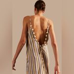 NWT Adriana Degreas Golden Age Straps Maxi Dress Small Yellow Photo 1