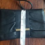 Furla  Black Leather Bow Gold Accent L Chic Edgy Feminine Clutch Crossbody Bag Photo 6