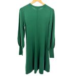 Boden USA Boden Emerald Green Long Sleeve Sweater Dress Puffed Sleeve Knit Women US 6R Photo 5