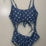 One Piece Womens Scoop Neck Cut Out Front Lace Up Back HighCut Monokini  Swimsuit Photo 6