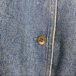 Vintage Jean Jacket with Pleating and Lace Collar Blue Size L Photo 6