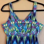 Bright Watercolor Summer Tank Sleeveless Dress Tennis Active Travel Size Large Photo 4