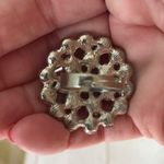 Hot Pink Crystal Ring Adjustable Retro Statement Photo 5