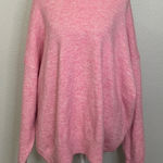 ZARA  Oversized Crewneck Sweater Pink Size Medium Photo 0
