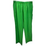 NWT Elena Miro Women's Green Linen Wide Leg Pants Beachy Boho Coastal‎ Size 10 Photo 3