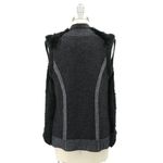 Vince Rex Rabbit Fur Drape Front Sweater Vest S Photo 7