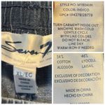 Seven7 Blue Denim Chambray Joggers Drawstring Waist High Rise Women’s Size XL Photo 8